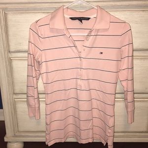 Quarter sleeve, collar, half button up